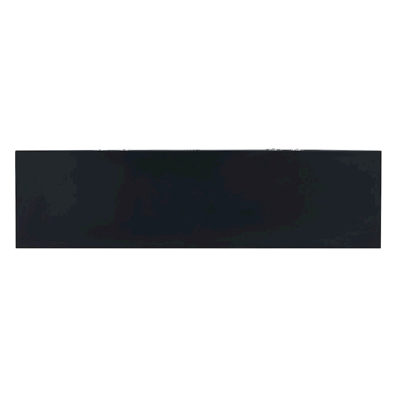 Buffet 4 portes – Rayures verticales et panneaux ondulés, bleu marine / blanc / noir, 1 place