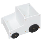 Lit mezzanine double avec cadre en forme de maison, toboggan et échelle, pour 1 enfant, coloris naturel/blanc