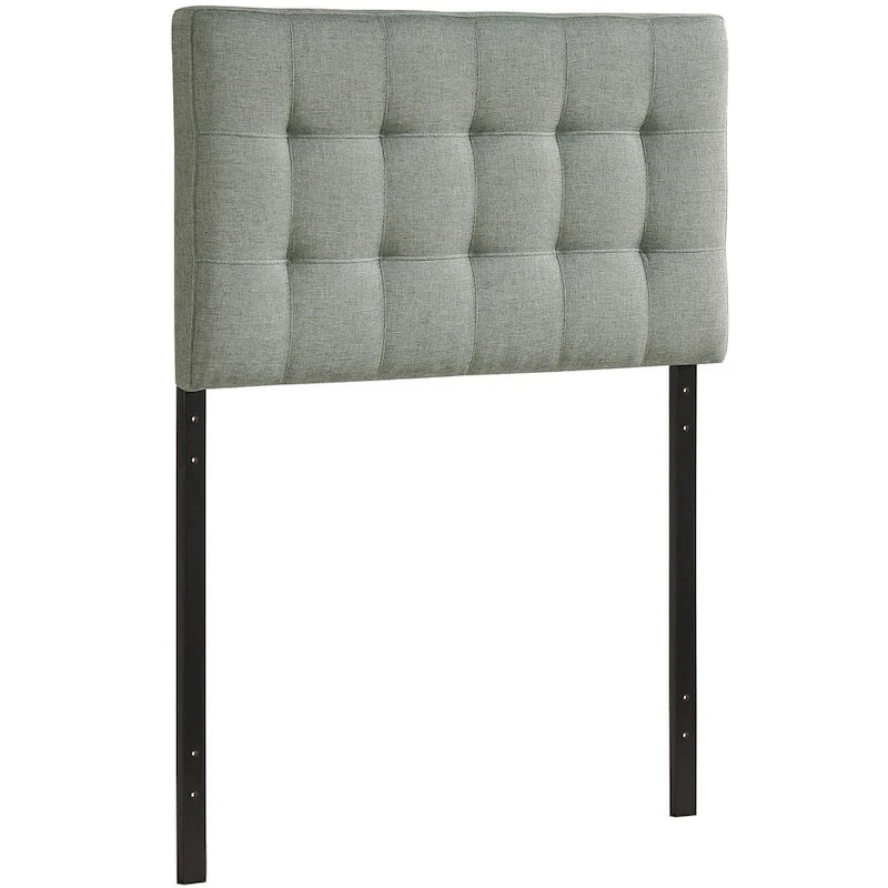 Tête de lit capitonnée en tissu ivoire, Twin, 1 personne