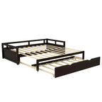 Lit de repos double Espresso avec lit gigogne escamotable, 2 couchages
