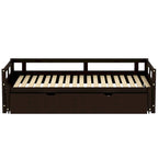 Lit de repos double Espresso avec lit gigogne escamotable, 2 couchages