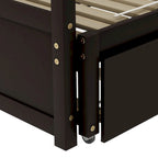 Lit de repos double Espresso avec lit gigogne escamotable, 2 couchages