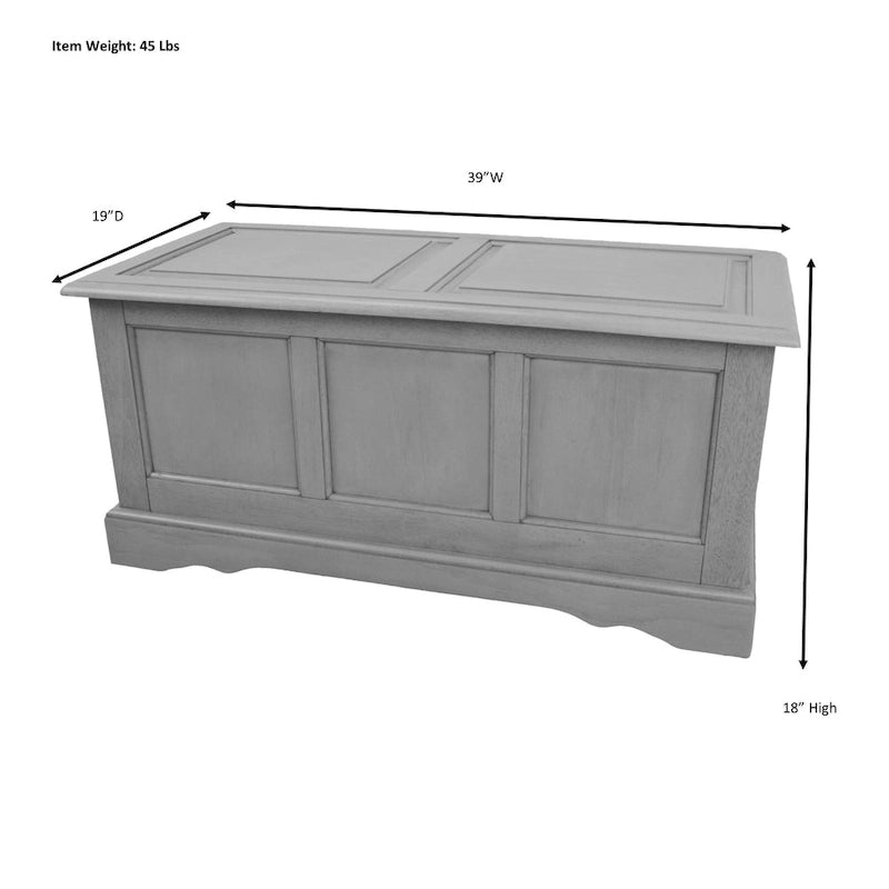 Coffre de rangement avec dessus en placage de bois noir, assemblage par 1 personne