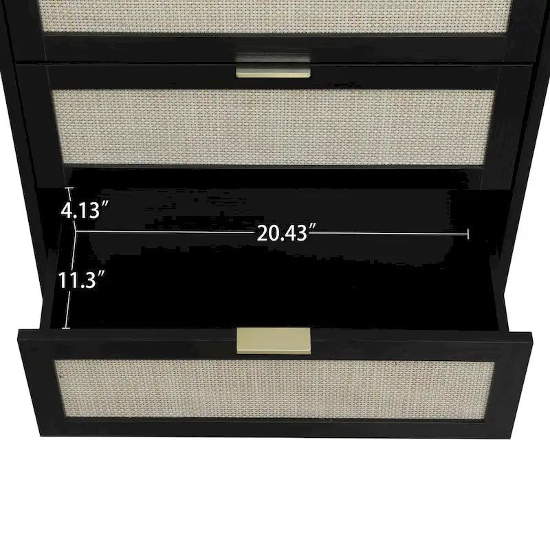 Table d'appoint à 3 tiroirs, style rotin, 5 couleurs, individuelle