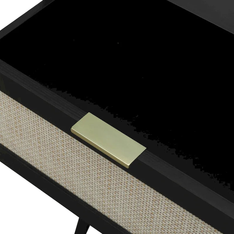 Table d'appoint à 3 tiroirs, style rotin, 5 couleurs, individuelle