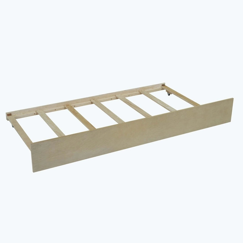 Lit plate-forme cabane pour enfants avec lit gigogne – Gris/Naturel/Noyer/Blanc, Jumeau/Double, 2 couchages
