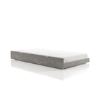Lit gigogne double gris/blanc antique – Style transitionnel, 1 place
