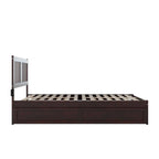 Lit plateforme Espresso Queen avec lit gigogne double XL, 2 personnes