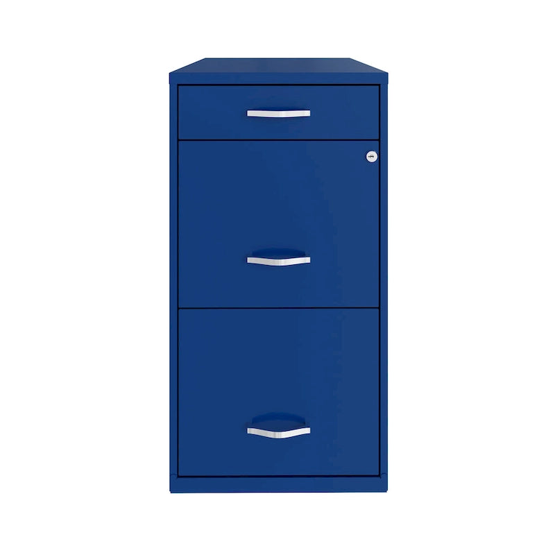 Classeur métallique bleu à 3 tiroirs, format lettre, 1 personne
