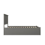 Lit plateforme double en bois massif avec pied de lit et lit gigogne double – Espresso / Gris / Noyer / Blanc / Caramel Latte / Café Crème, 2 couchages