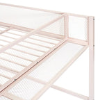 Lit mezzanine en métal noir, taille standard, avec étagères et bureau, 1 personne