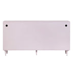 Buffet lilas 4 portes avec quincaillerie dorée, 1 pièce, 183 cm L