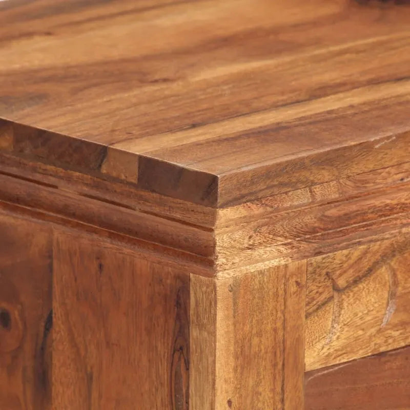 Bahut marron 2 portes 2 tiroirs en bois d'acacia massif