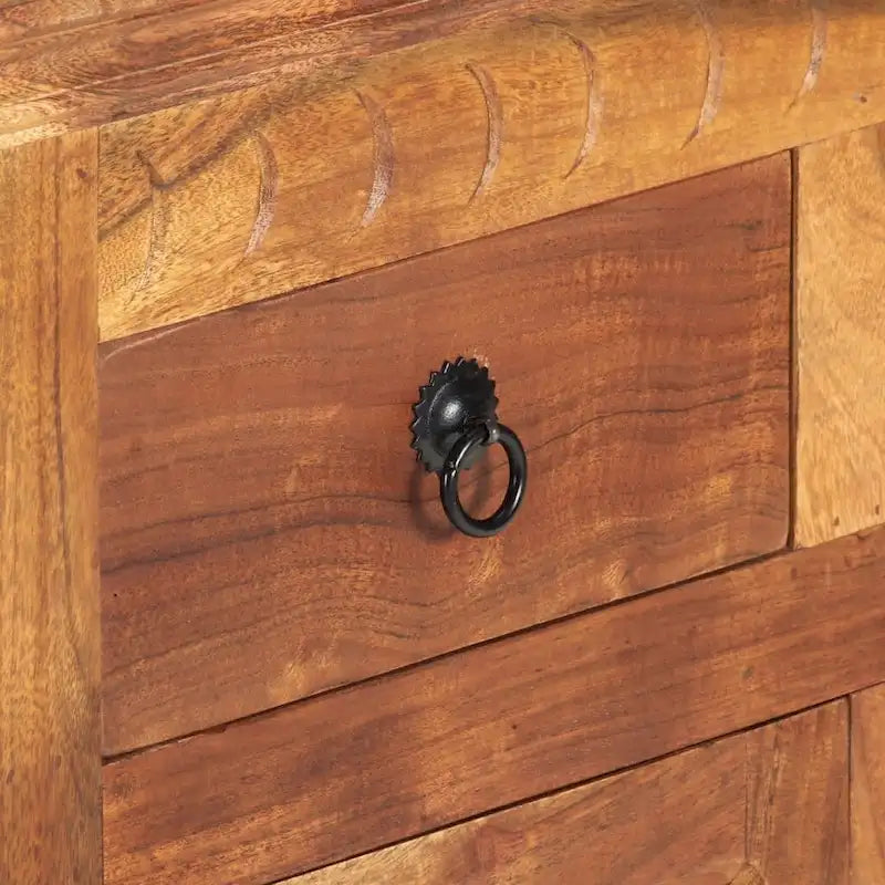 Bahut marron 2 portes 2 tiroirs en bois d'acacia massif