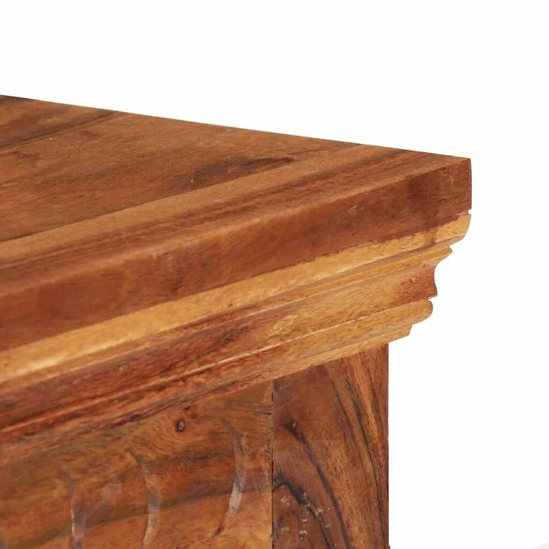 Bahut marron 2 portes 2 tiroirs en bois d'acacia massif