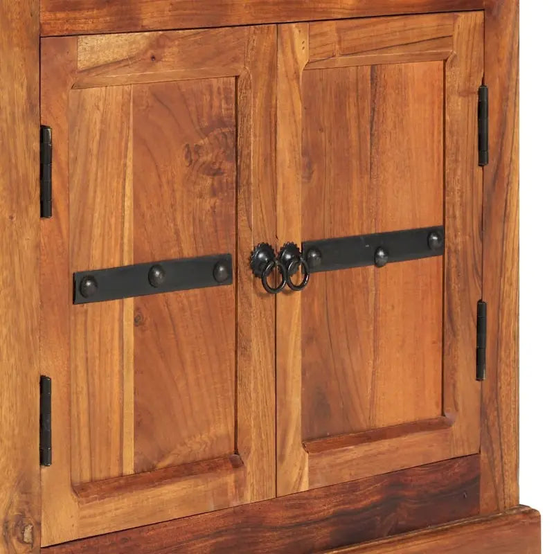 Bahut marron 2 portes 2 tiroirs en bois d'acacia massif