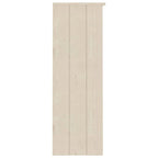 Dessus d'armoire en pin massif avec 2 étagères – Blanc / Gris foncé / Brun miel / Gris clair