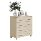 Bahut à 5 tiroirs blanc / gris clair / gris foncé / marron, armoire de rangement individuelle