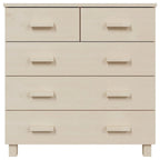 Bahut à 5 tiroirs blanc / gris clair / gris foncé / marron, armoire de rangement individuelle