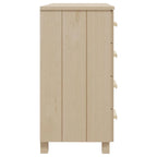 Bahut à 5 tiroirs blanc / gris clair / gris foncé / marron, armoire de rangement individuelle