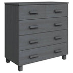 Bahut à 5 tiroirs blanc / gris clair / gris foncé / marron, armoire de rangement individuelle