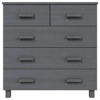 Bahut à 5 tiroirs blanc / gris clair / gris foncé / marron, armoire de rangement individuelle