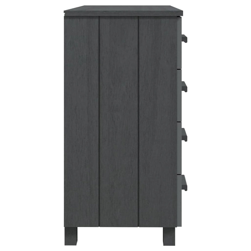 Bahut à 5 tiroirs blanc / gris clair / gris foncé / marron, armoire de rangement individuelle