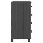 Bahut à 5 tiroirs blanc / gris clair / gris foncé / marron, armoire de rangement individuelle