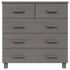 Bahut à 5 tiroirs blanc / gris clair / gris foncé / marron, armoire de rangement individuelle