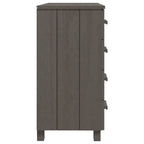 Bahut à 5 tiroirs blanc / gris clair / gris foncé / marron, armoire de rangement individuelle