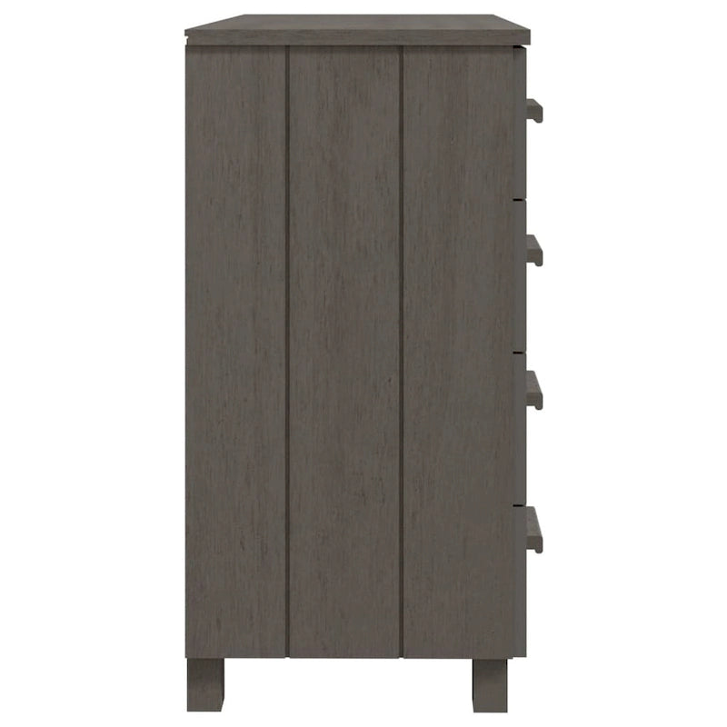 Bahut à 5 tiroirs blanc / gris clair / gris foncé / marron, armoire de rangement individuelle