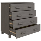 Bahut à 5 tiroirs blanc / gris clair / gris foncé / marron, armoire de rangement individuelle