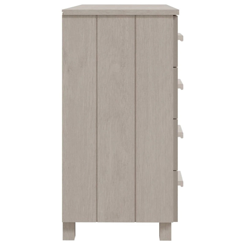 Bahut à 5 tiroirs blanc / gris clair / gris foncé / marron, armoire de rangement individuelle