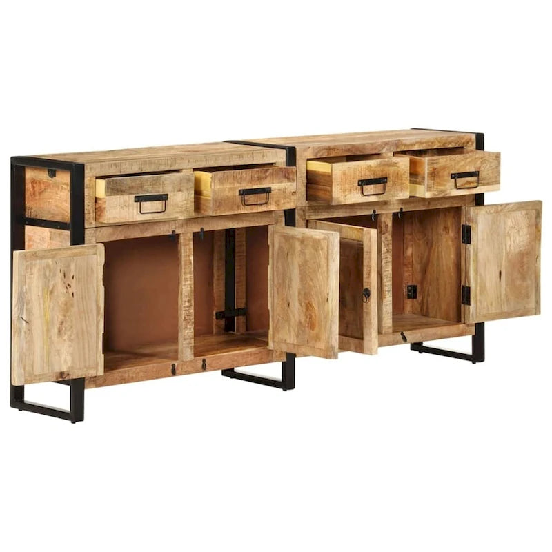Buffet en manguier massif marron 172 x 35 x 80 cm