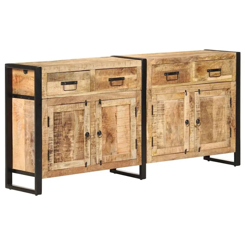 Buffet en manguier massif marron 172 x 35 x 80 cm