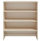 Dessus d'armoire en bois de pin gris foncé avec 3 étagères – 35,4"x11,8"x39,4"