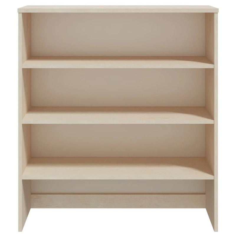 Dessus d'armoire en bois de pin gris foncé avec 3 étagères – 35,4"x11,8"x39,4"