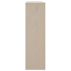 Dessus d'armoire en bois de pin gris foncé avec 3 étagères – 35,4"x11,8"x39,4"