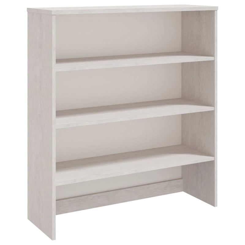 Dessus d'armoire en bois de pin gris foncé avec 3 étagères – 35,4"x11,8"x39,4"