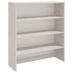 Dessus d'armoire en bois de pin gris foncé avec 3 étagères – 35,4"x11,8"x39,4"