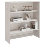 Dessus d'armoire en bois de pin gris foncé avec 3 étagères – 35,4"x11,8"x39,4"