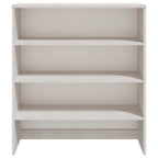 Dessus d'armoire en bois de pin gris foncé avec 3 étagères – 35,4"x11,8"x39,4"