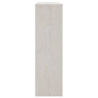 Dessus d'armoire en bois de pin gris foncé avec 3 étagères – 35,4"x11,8"x39,4"