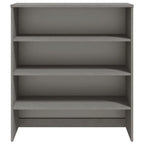 Dessus d'armoire en bois de pin gris foncé avec 3 étagères – 35,4"x11,8"x39,4"