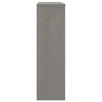 Dessus d'armoire en bois de pin gris foncé avec 3 étagères – 35,4"x11,8"x39,4"