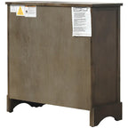 Meuble de rangement 2 tiroirs 4 paniers en rotin – Bleu marine vieilli / Gris-brun / Espresso / Blanc délavé / Blanc
