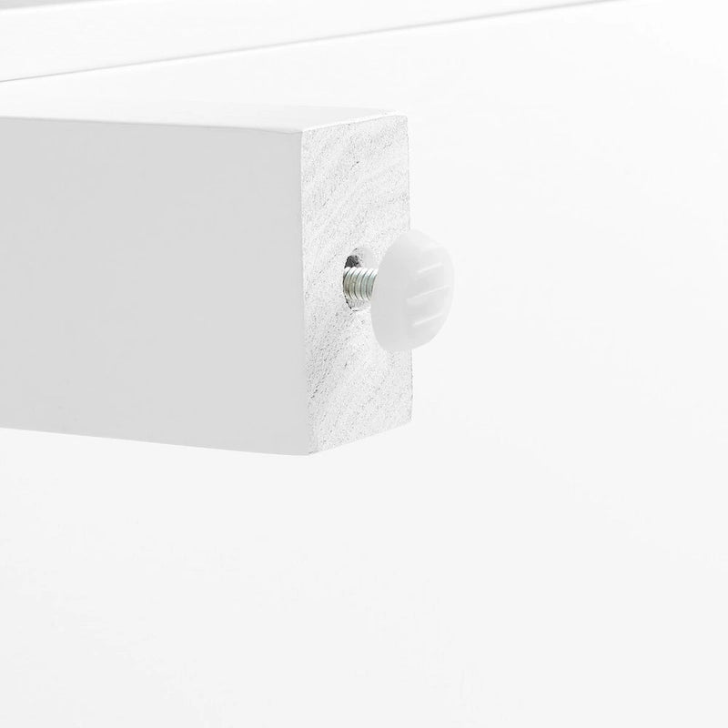 Ensemble de 2 armoires de rangement de style campagnard avec portes vitrées, blanc