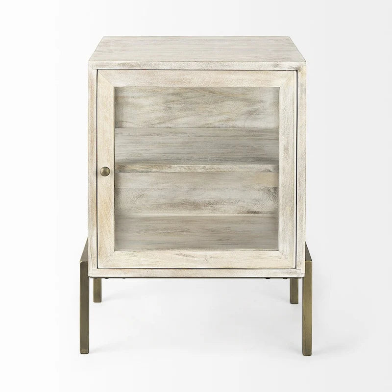 Vitrine d'exposition Shadowbox en bois blanc – 1 étagère, utilisateur unique