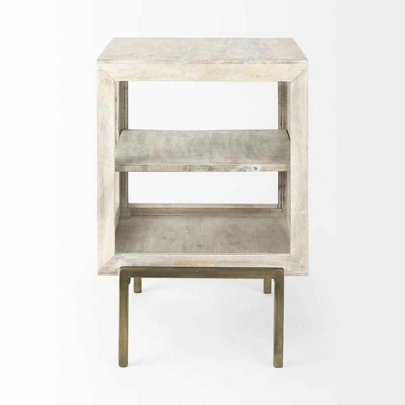Vitrine d'exposition Shadowbox en bois blanc – 1 étagère, utilisateur unique