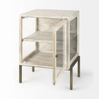 Vitrine d'exposition Shadowbox en bois blanc – 1 étagère, utilisateur unique